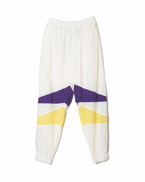 #SIDE ZIPPER NYLON PANTS WHITE