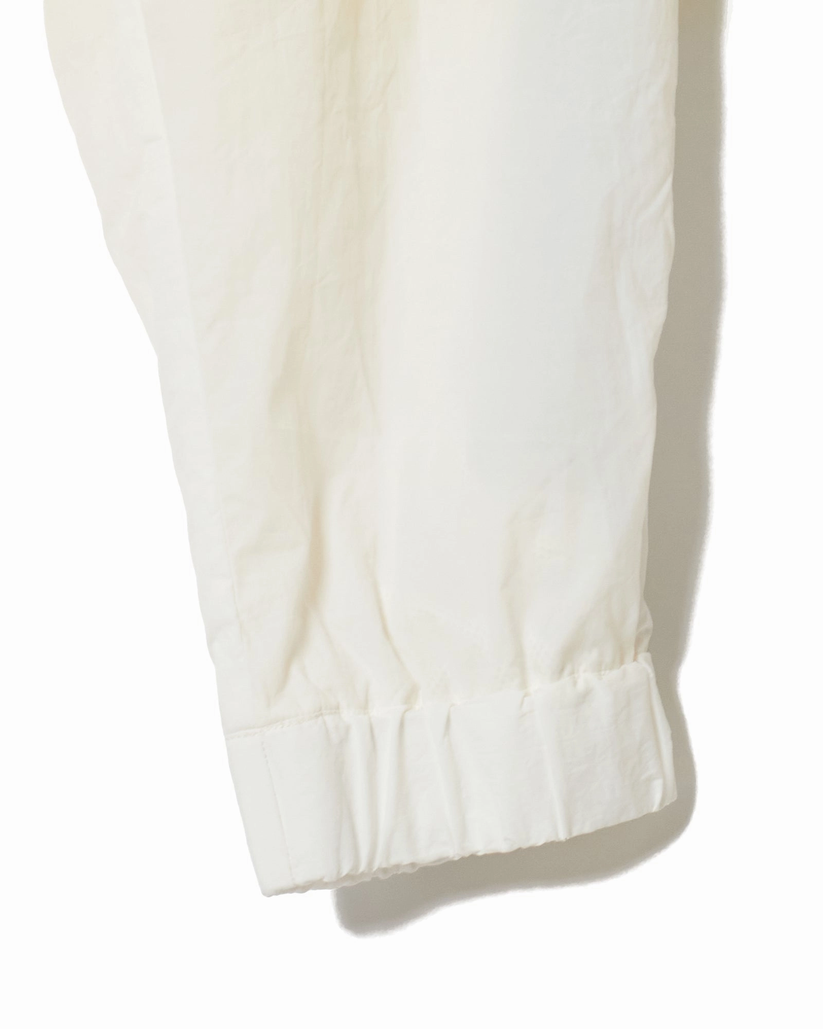 #SIDE ZIPPER NYLON PANTS WHITE