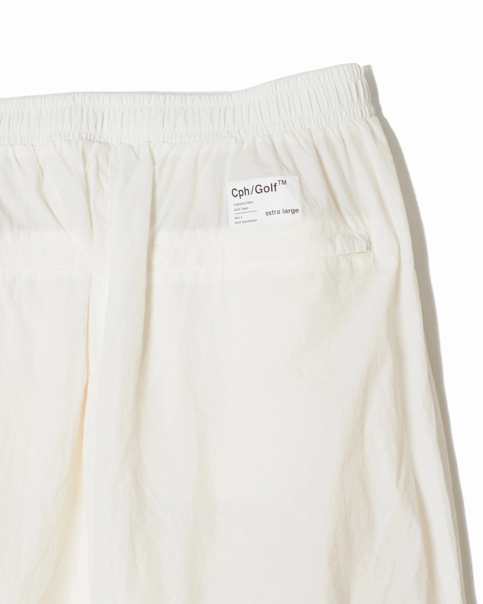 #SIDE ZIPPER NYLON PANTS WHITE