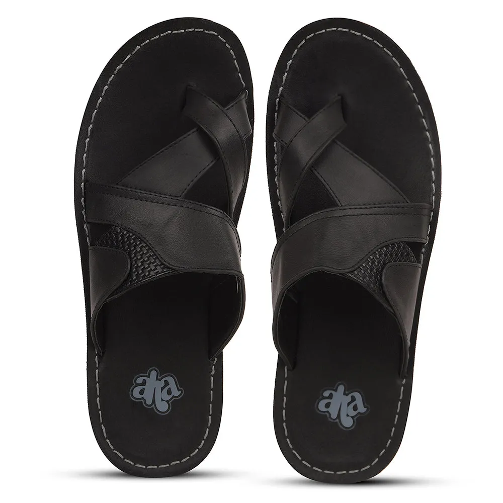 A-HA Black Casual Slipper For Men 2137-50 By Liberty