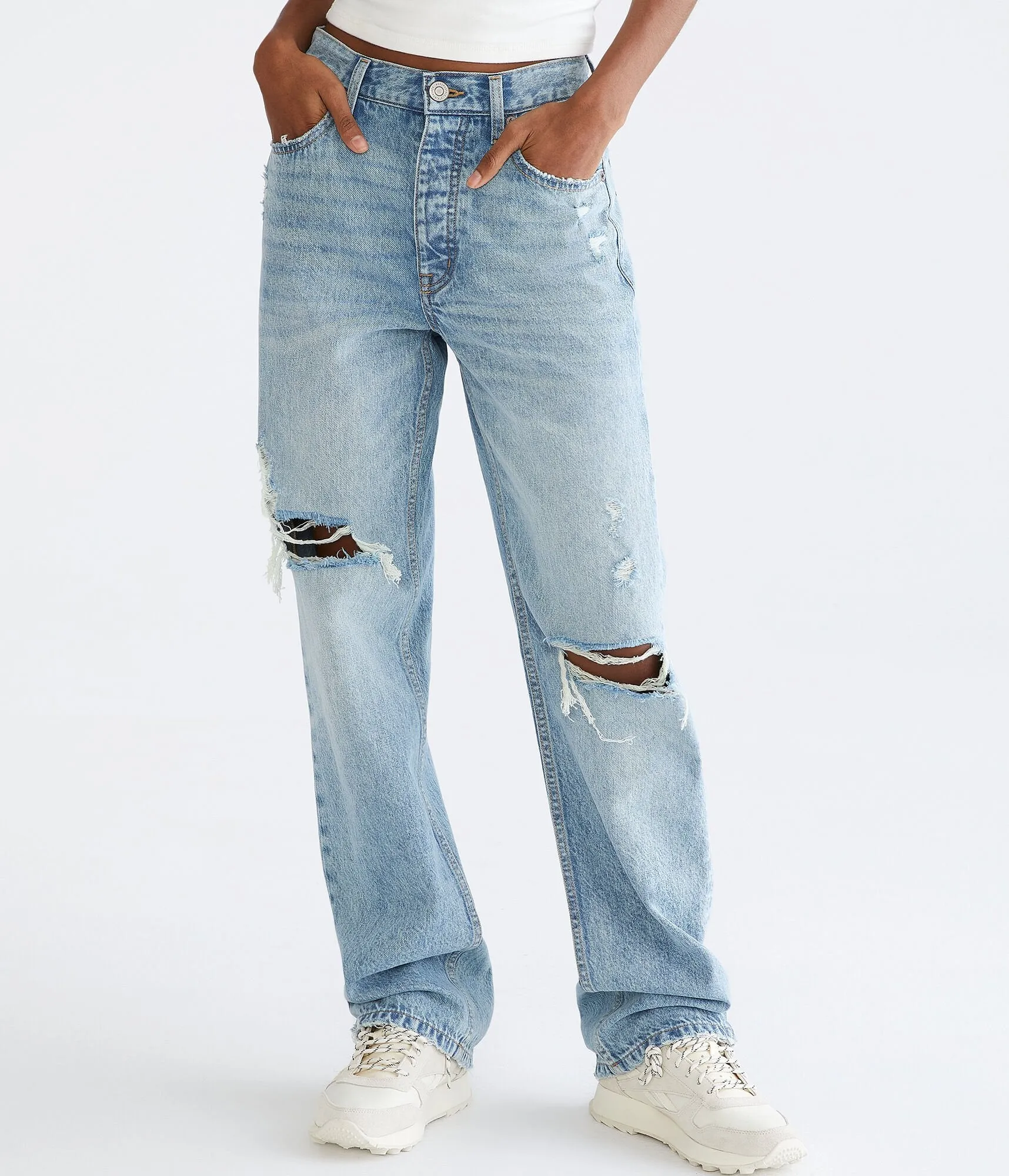 Aeropostale Women's '90S Super High-Rise Baggy Jean