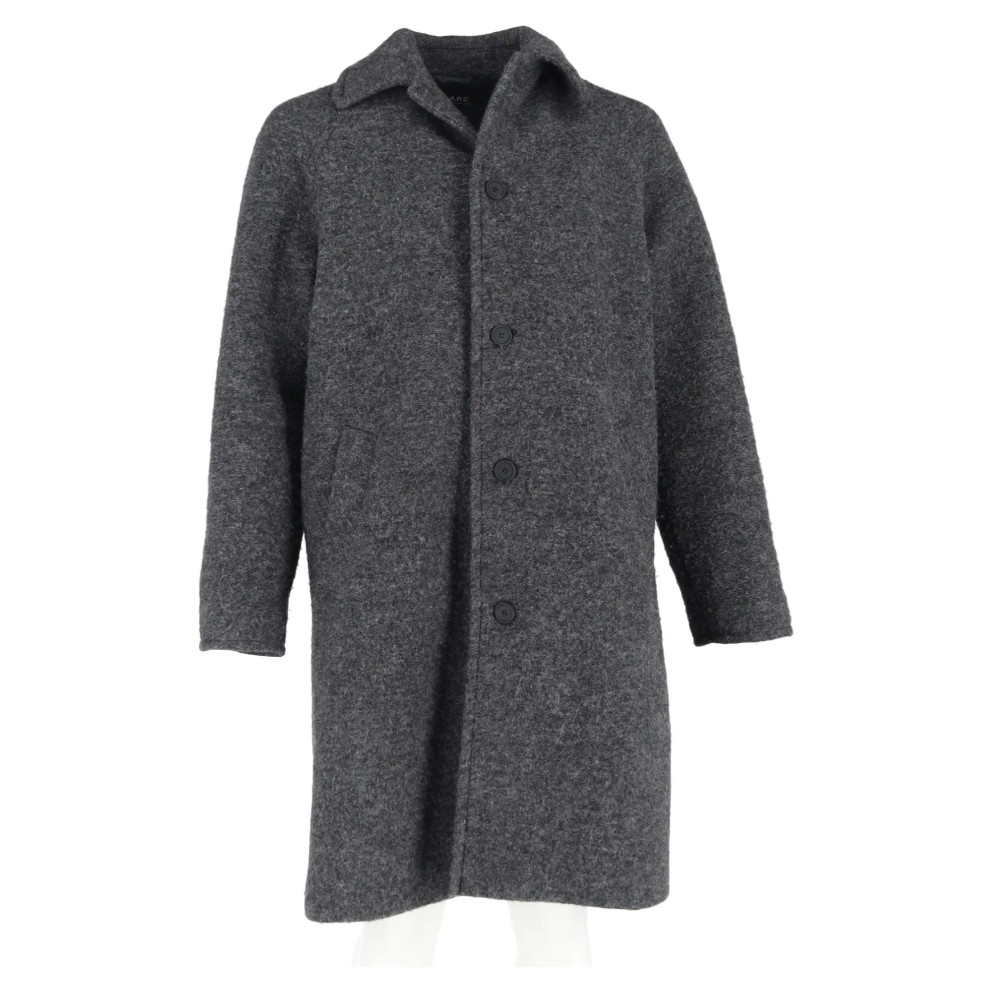 A.P.C. Manteau Gaston Coat In Grey Wool