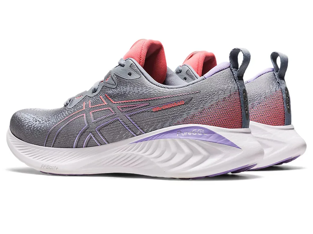 Asics Womens Gel Cumulus 25 Wide- Sheet Rock/Papya (1012B439-020) Asics	Running Shoes