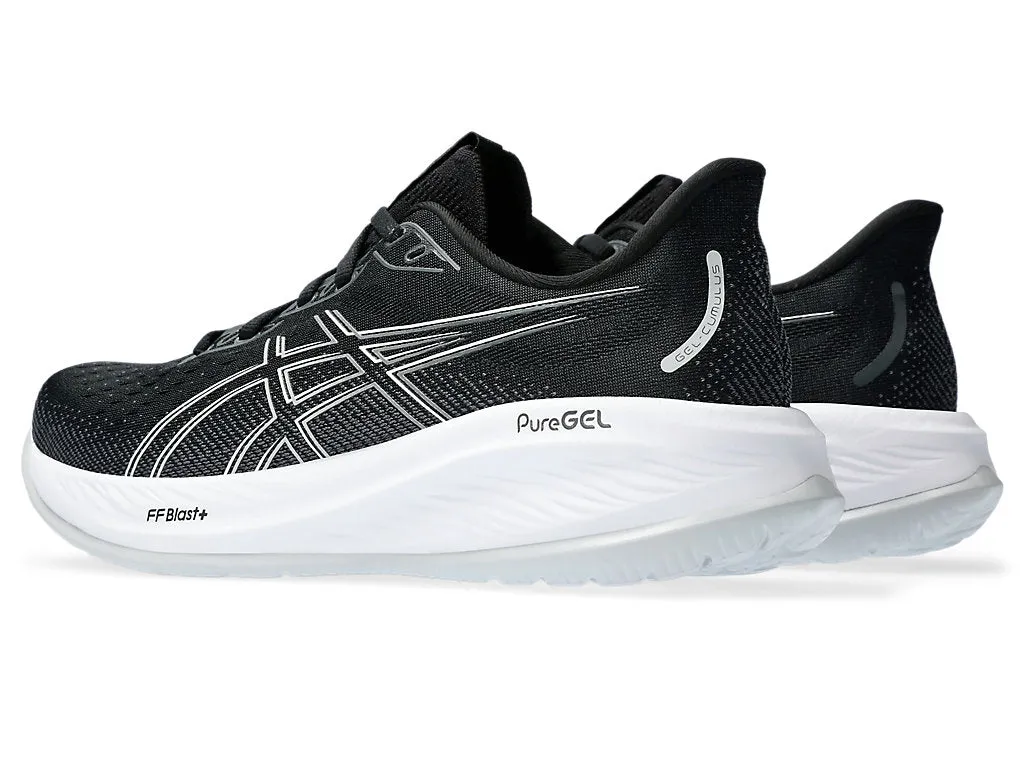 ASICS Womens Gel Cumulus 26 Wide- Black/Concrete (1012B600-002) Asics	Running Shoes
