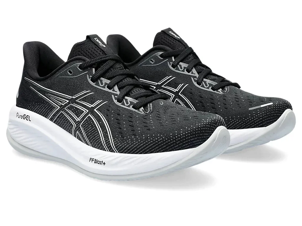 ASICS Womens Gel Cumulus 26 Wide- Black/Concrete (1012B600-002) Asics	Running Shoes