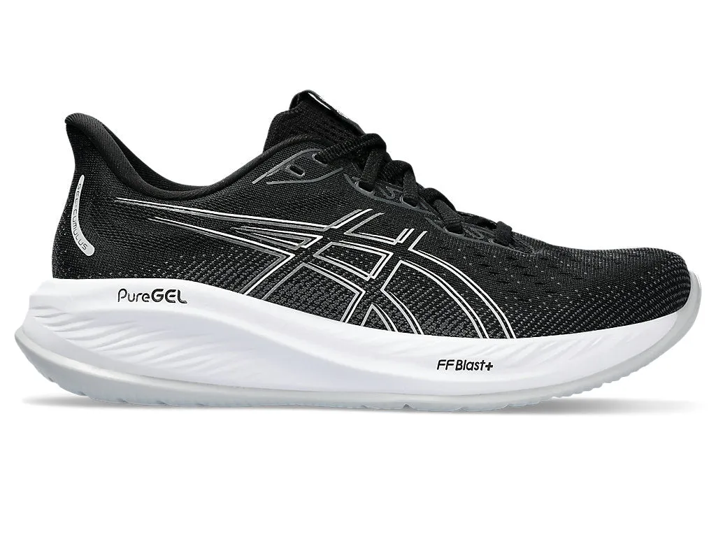 ASICS Womens Gel Cumulus 26 Wide- Black/Concrete (1012B600-002) Asics	Running Shoes