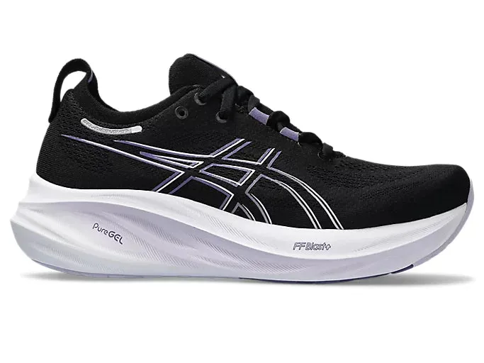 Asics Womens Gel Nimbus 26- Black/Dusty Purple (1012B601-003) Asics	Running Shoes