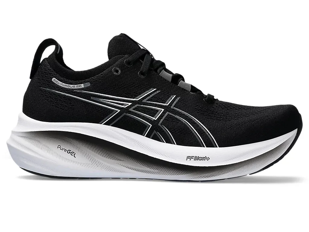 Asics Womens Gel Nimbus 26- Black/Graphite Grey (1012B601-001) Asics	Running Shoes