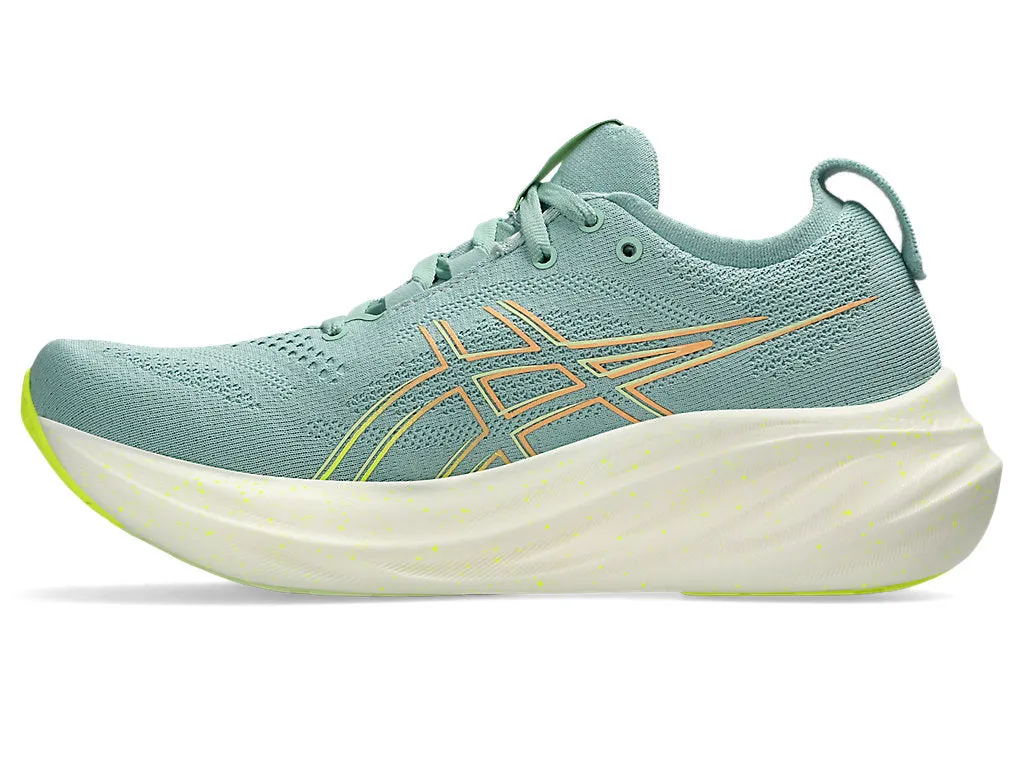 Asics Womens Gel Nimbus 26- Light Celadon/Safety Yellow (1012B601-301) Asics	Running Shoes