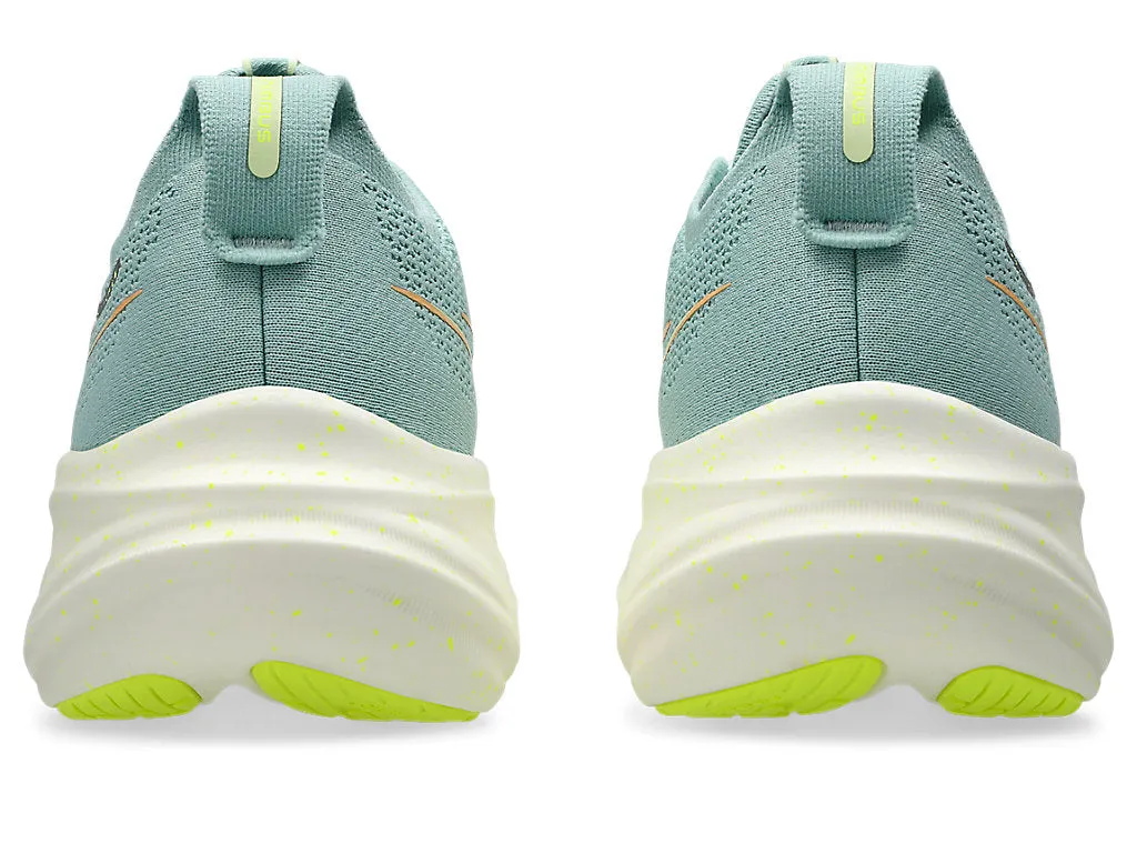 Asics Womens Gel Nimbus 26- Light Celadon/Safety Yellow (1012B601-301) Asics	Running Shoes