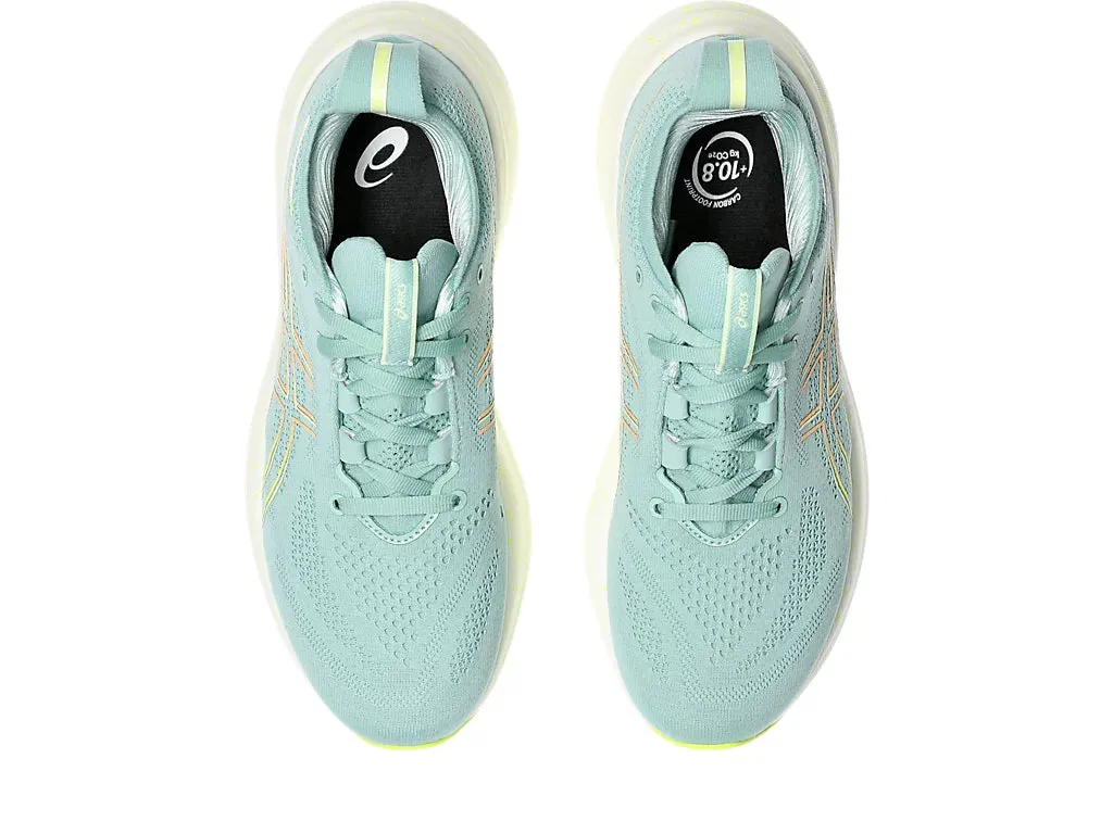 Asics Womens Gel Nimbus 26- Light Celadon/Safety Yellow (1012B601-301) Asics	Running Shoes