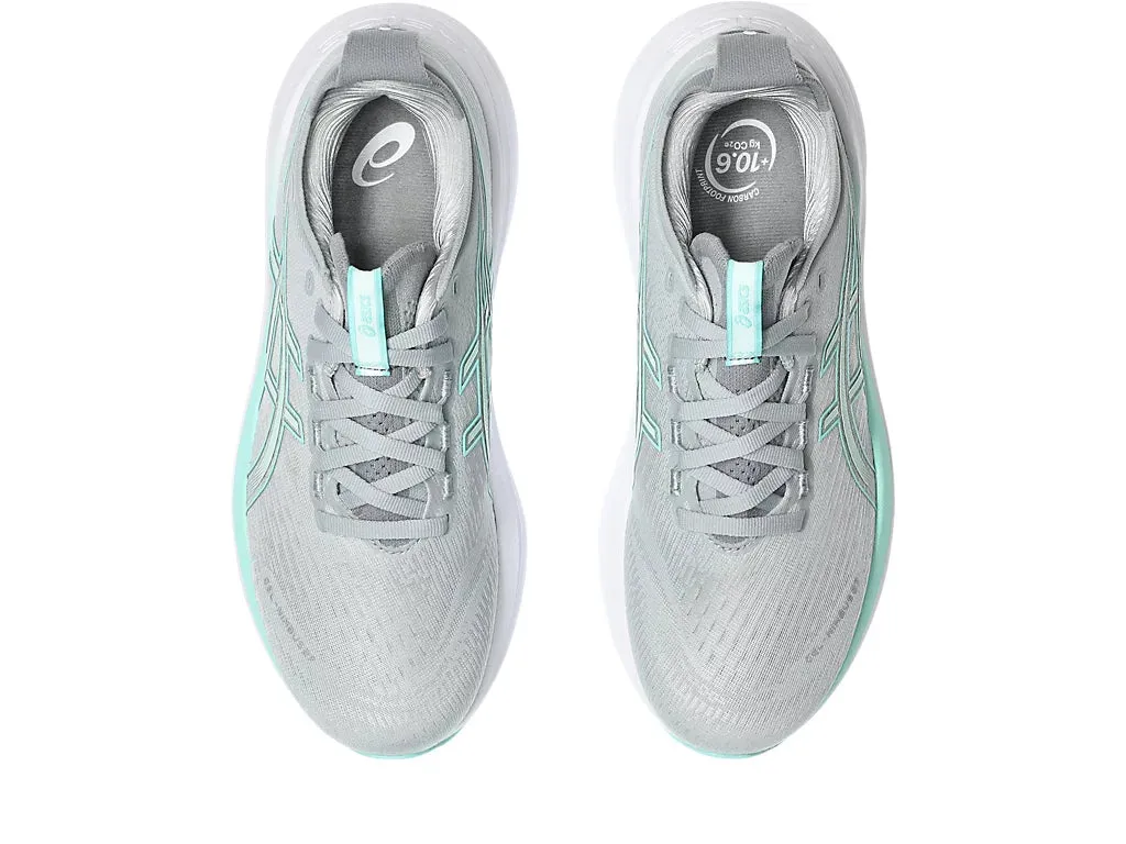 Asics Womens Gel Nimbus 27- Piedmont Grey/Illuminate Mint (1012B753-020) Asics	Running Shoes