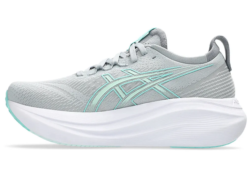 Asics Womens Gel Nimbus 27- Piedmont Grey/Illuminate Mint (1012B753-020) Asics	Running Shoes