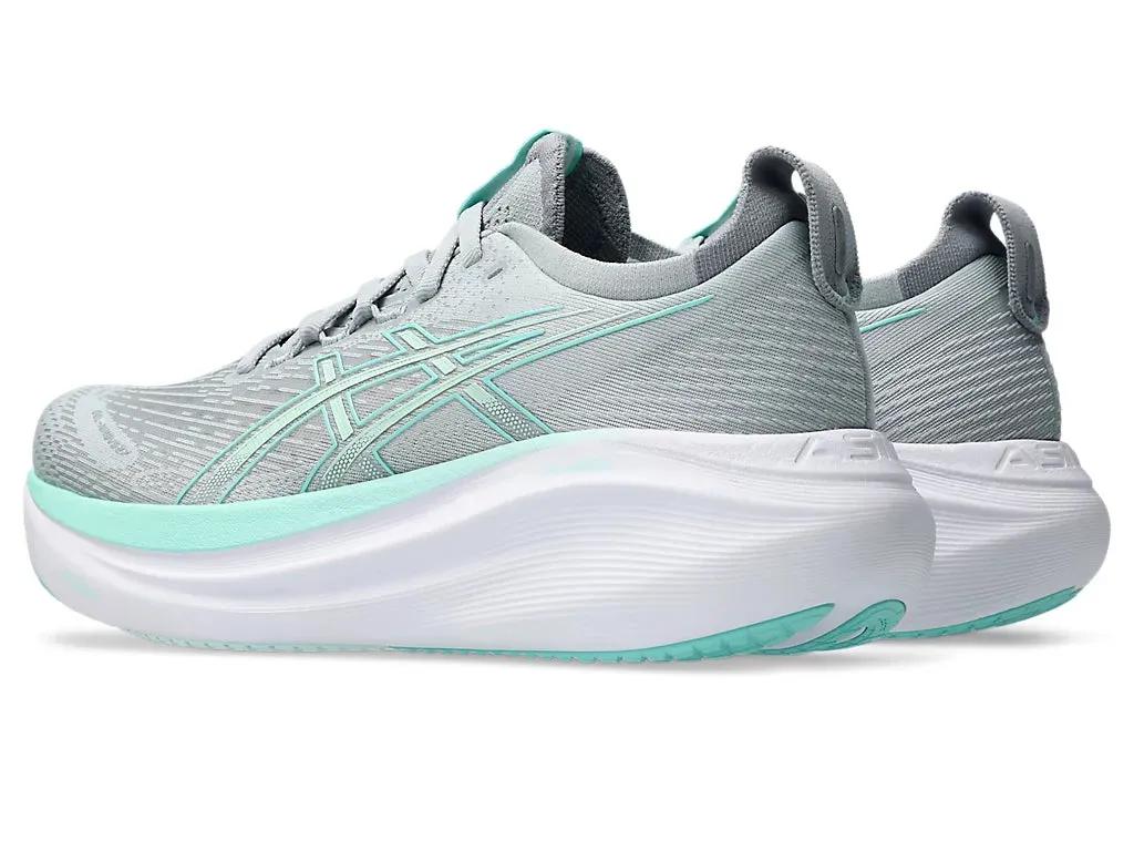 Asics Womens Gel Nimbus 27- Piedmont Grey/Illuminate Mint (1012B753-020) Asics	Running Shoes