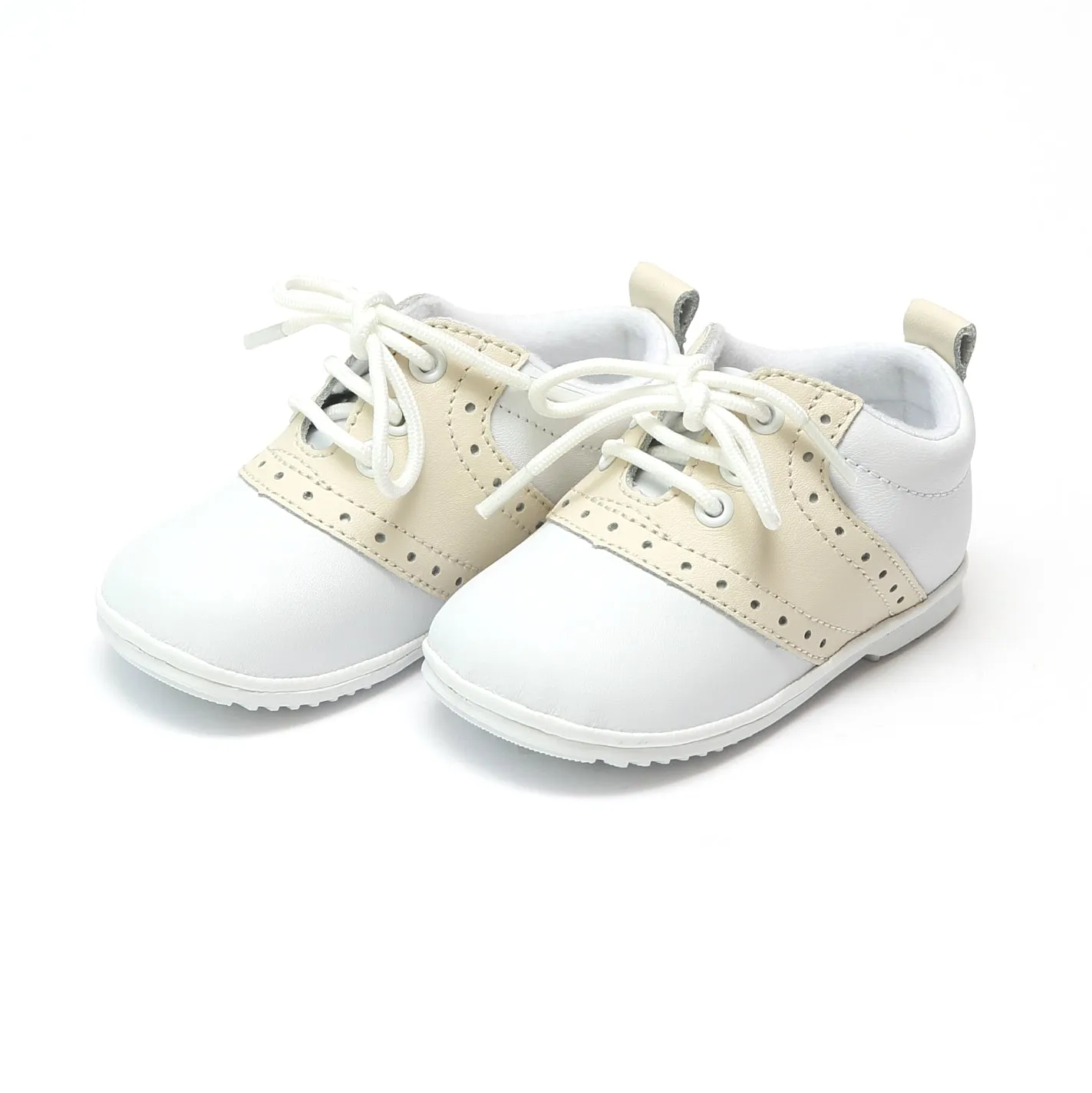 Austin Beige Leather Saddle Oxford Shoe - Babies & Toddlers Babykids_Angel