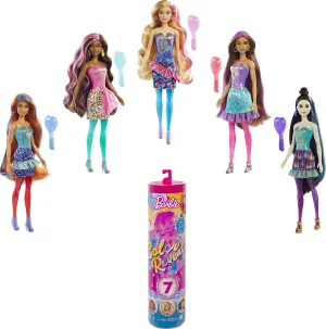 Barbie Toys Barbie Color Reveal Doll with 7 Surprises: 4 Bags Contain Skirt, Shoes, Earrings & Brush; Water Reveals Confetti-Print; Doll’s Look & Color Change on Hair & Face; Party Series