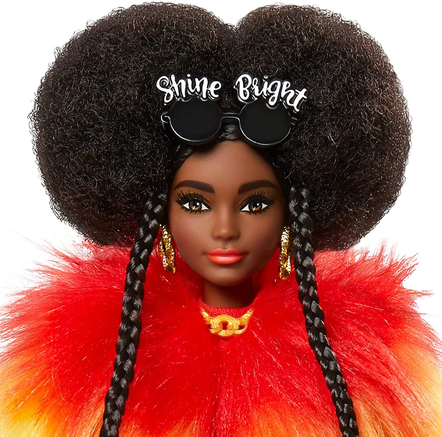 Barbie Toys Barbie Extra Doll in Rainbow Coat with Pet Dog Toy