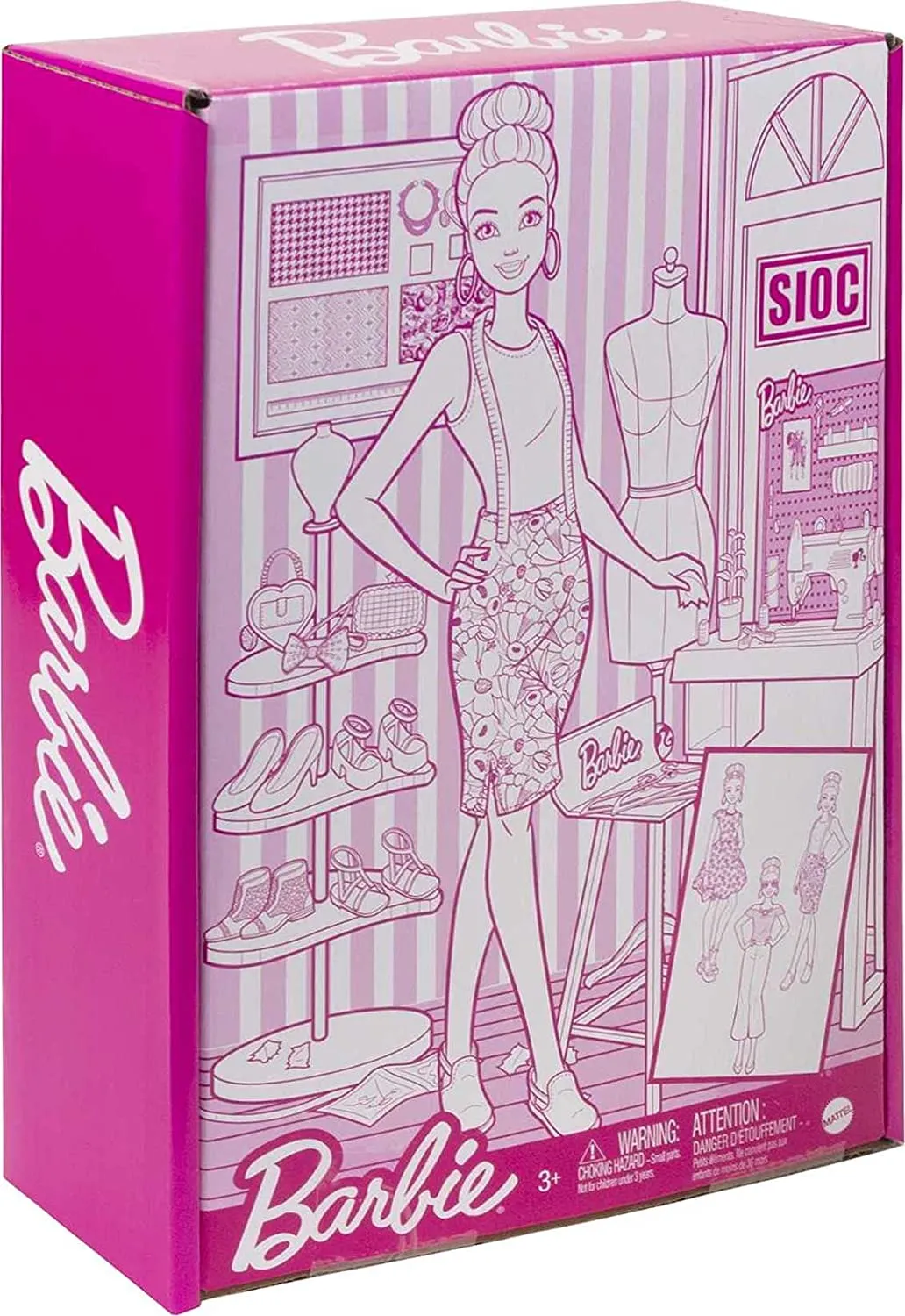 Barbie Toys Barbie Fashion Designer Doll (12-in/30.40-cm) & Studio, 25  Design & Fashion Accessories