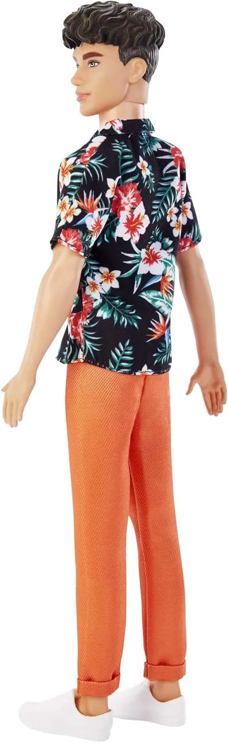 Barbie Toys Barbie Fashionistas Ken Doll - Trendy Tropical Look with Reusable Vinyl Bag