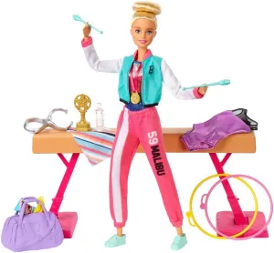 Barbie Toys Barbie GJM72 Gymnast Playset, Dolls with Accessories