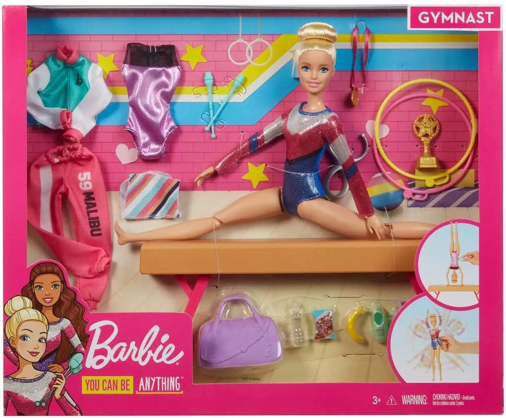 Barbie Toys Barbie GJM72 Gymnast Playset, Dolls with Accessories