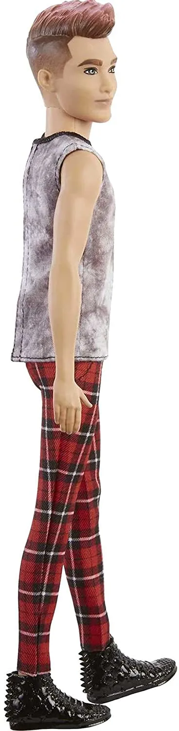 Barbie Toys Barbie GVY29 Ken Fashionista Rocker Ken Doll, Multicolor, 32.39 cm*5.08 cm*10.16 cm