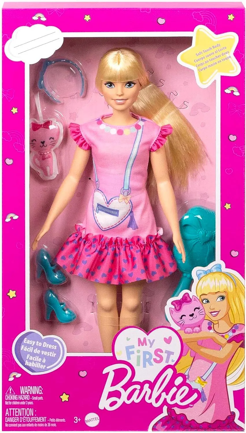 Barbie Toys Barbie My First Barbie Malibu Blonde Hair Fashion Doll (HLL19)