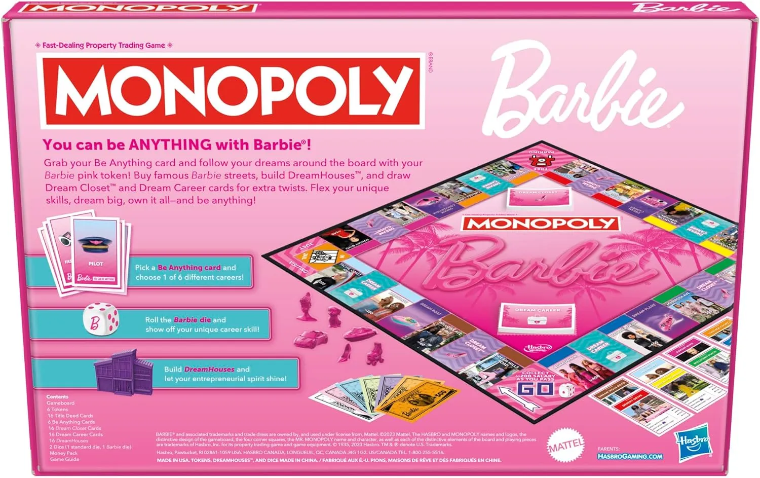 Barbie Toys Monopoly: Barbie Edition Board Game