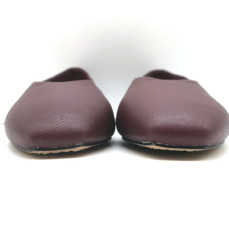 Birdies The Crane Ballet Flats Burgundy Leather Size 6 NEW