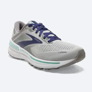 Brooks Womens Adrenaline GTS 22 Wide- Alloy/Green/Blue (1203531D045) Brooks