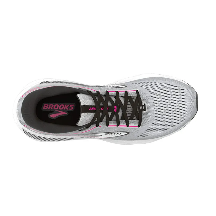 Brooks Womens Ariel GTS 23 Wide- Grey/Black/Pink (1203901D078) Brooks