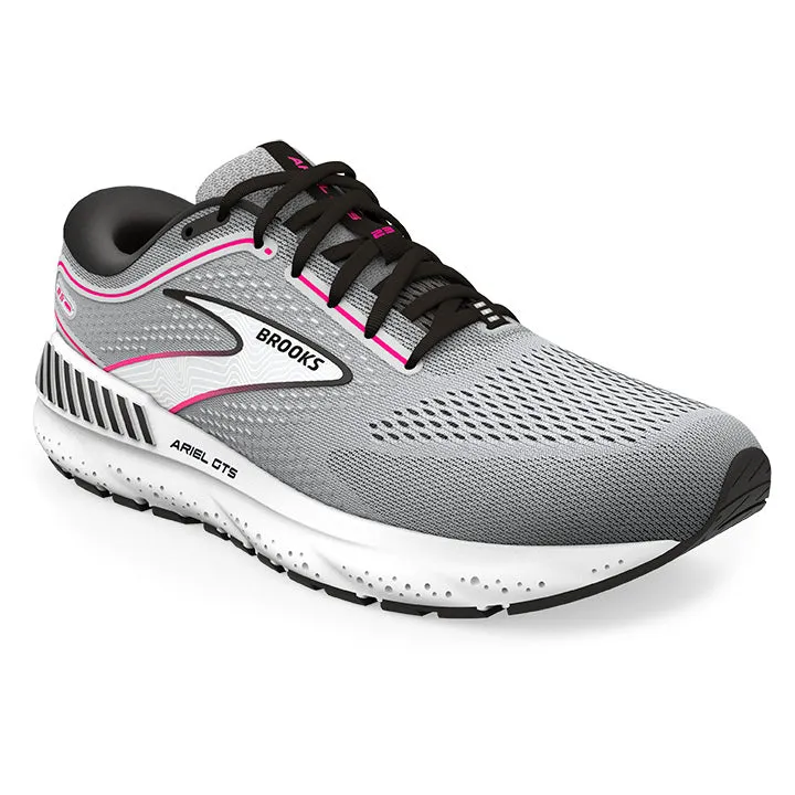 Brooks Womens Ariel GTS 23 Wide- Grey/Black/Pink (1203901D078) Brooks