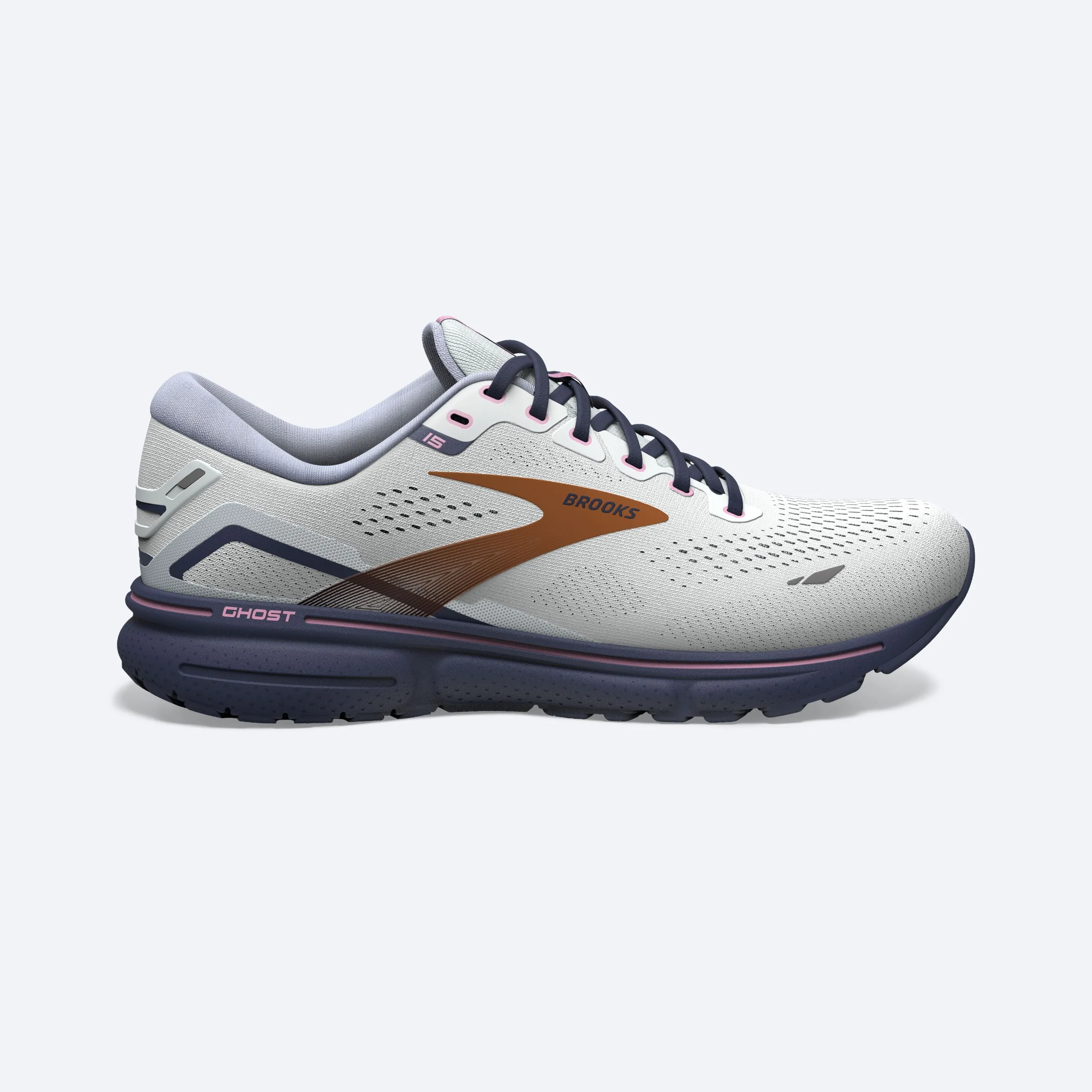 Brooks Womens Ghost 15- Spa Blue/Neo Pink/Copper (1203801B492) Brooks