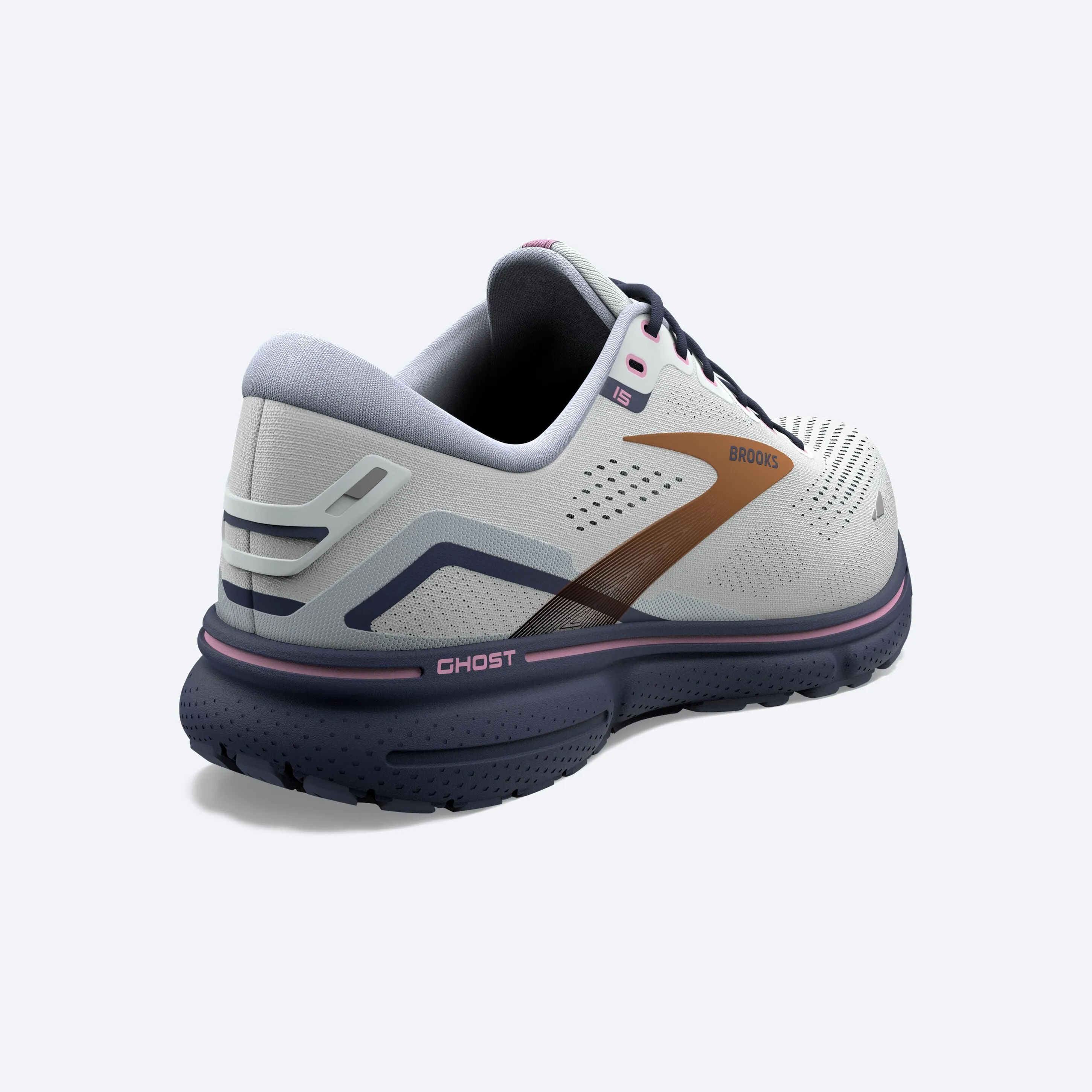 Brooks Womens Ghost 15- Spa Blue/Neo Pink/Copper (1203801B492) Brooks