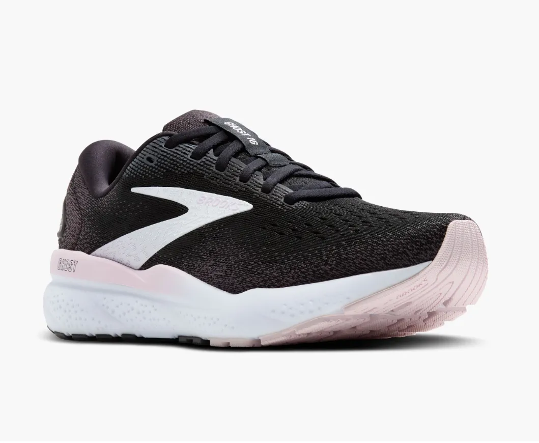 Brooks Womens Ghost 16 - Black/White/Orchid Ice (1204071B077) Brooks