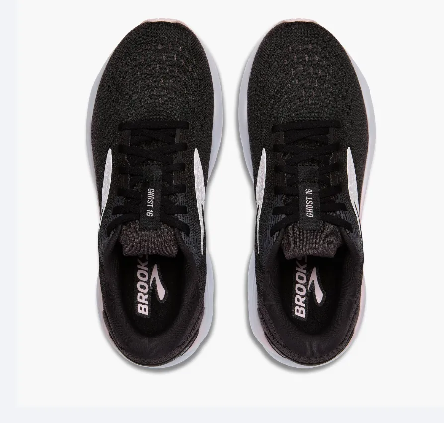 Brooks Womens Ghost 16 - Black/White/Orchid Ice (1204071B077) Brooks