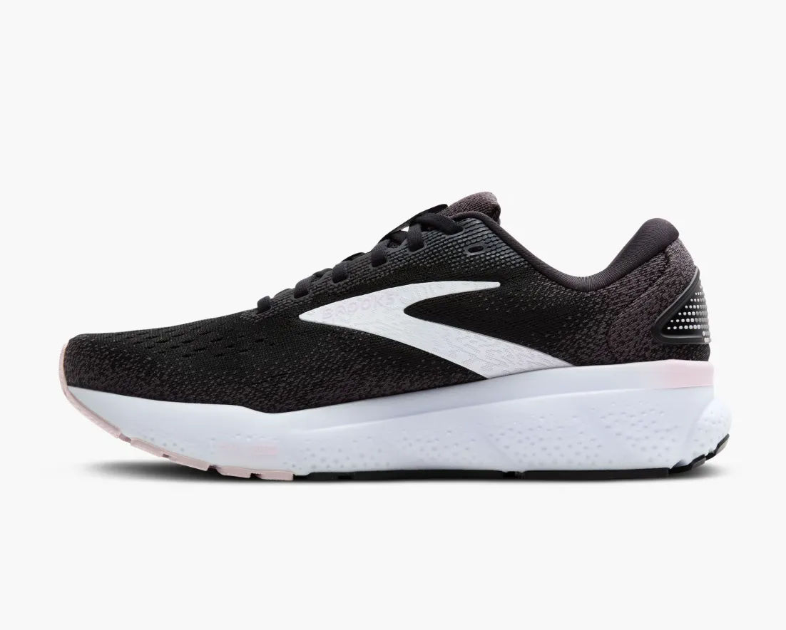 Brooks Womens Ghost 16 - Black/White/Orchid Ice (1204071B077) Brooks