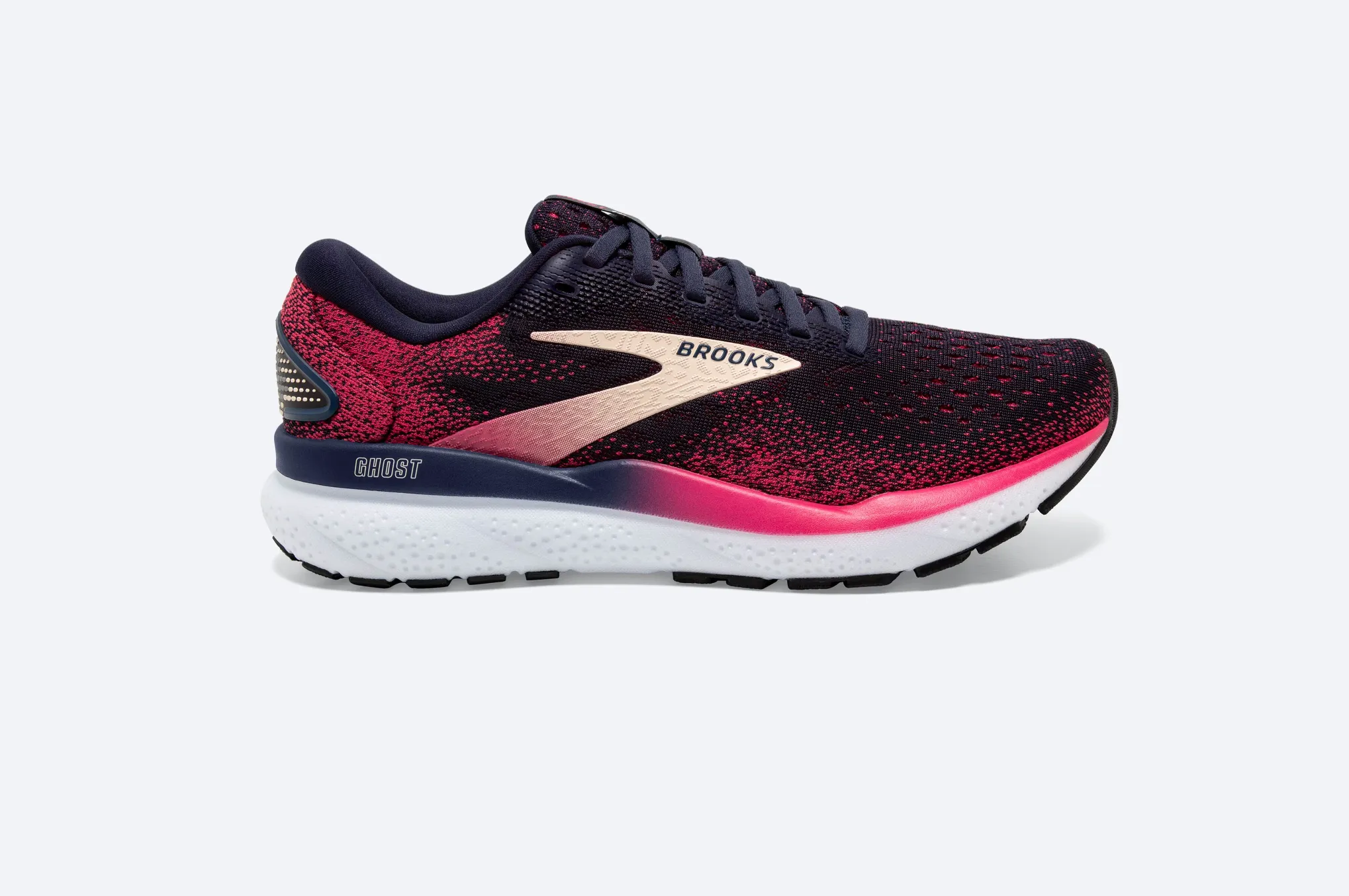 Brooks Womens Ghost 16 Wide - Peacoat/Raspberry/Apricot (1204071D422) Brooks