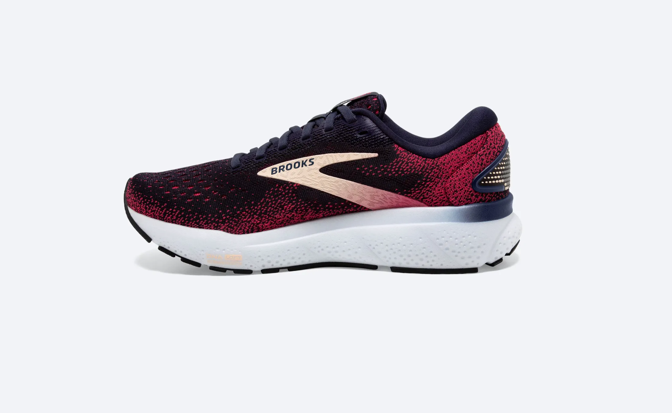 Brooks Womens Ghost 16 Wide - Peacoat/Raspberry/Apricot (1204071D422) Brooks
