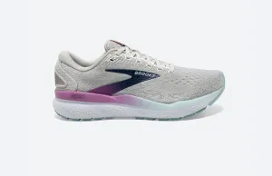 Brooks Womens Ghost 16 Wide - White/Grey/Estate Blue (1204071D175) Brooks