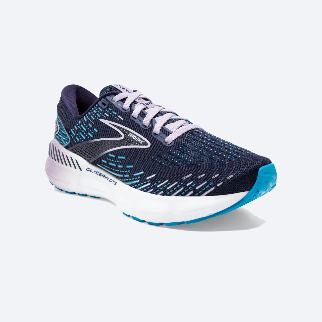 Brooks Womens Glycerin GTS 20- Peacoat/Ocean/Pastel Lilac (1203701B499) Brooks
