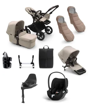 Bugaboo Donkey 5 Duo Pushchair Bundle with Cloud T Car Seat & Base - Taupe