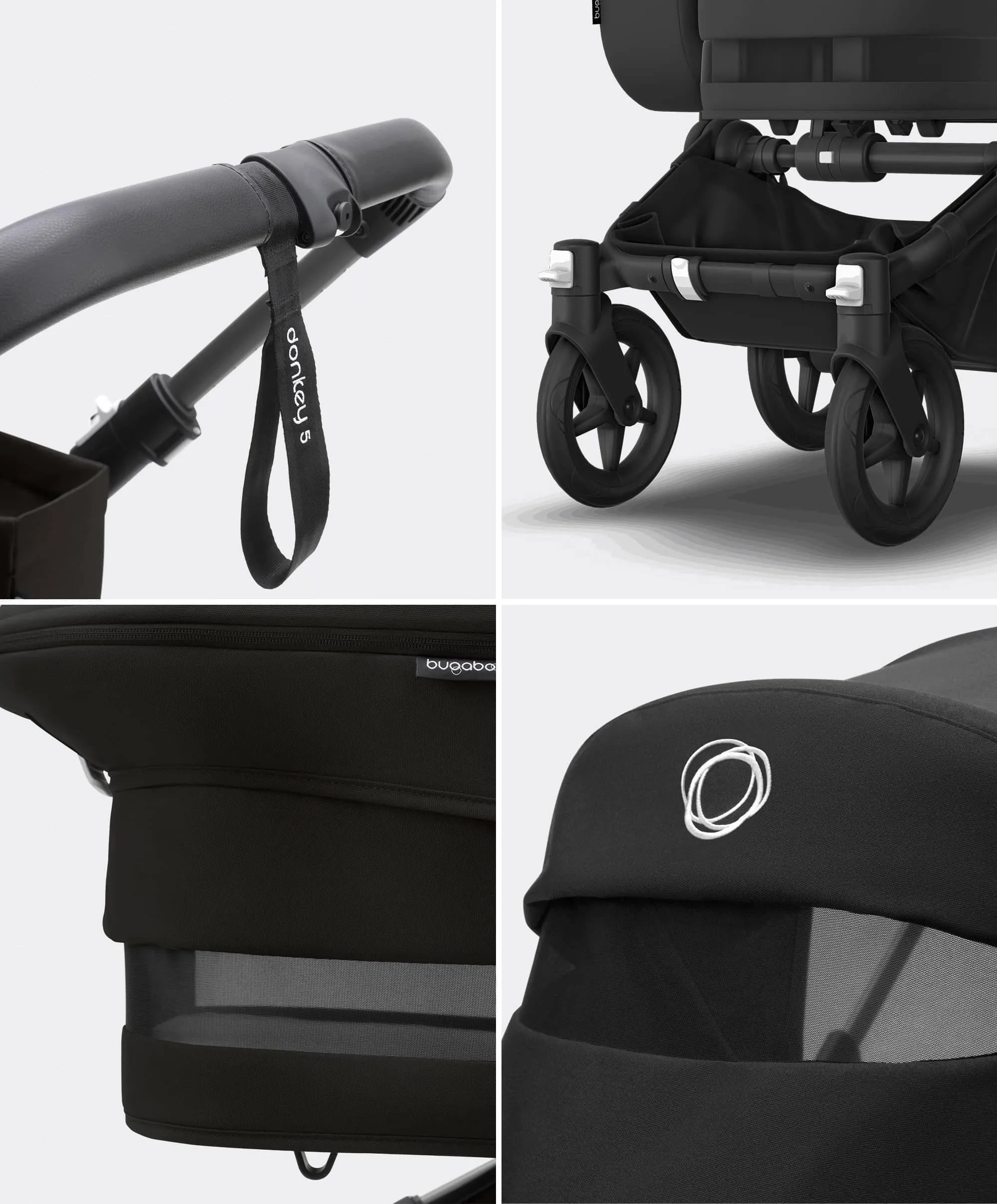 Bugaboo Donkey 5 Duo Pushchair Bundle with Maxi-Cosi Pebble 360 Pro² Car Seat & Base - Black