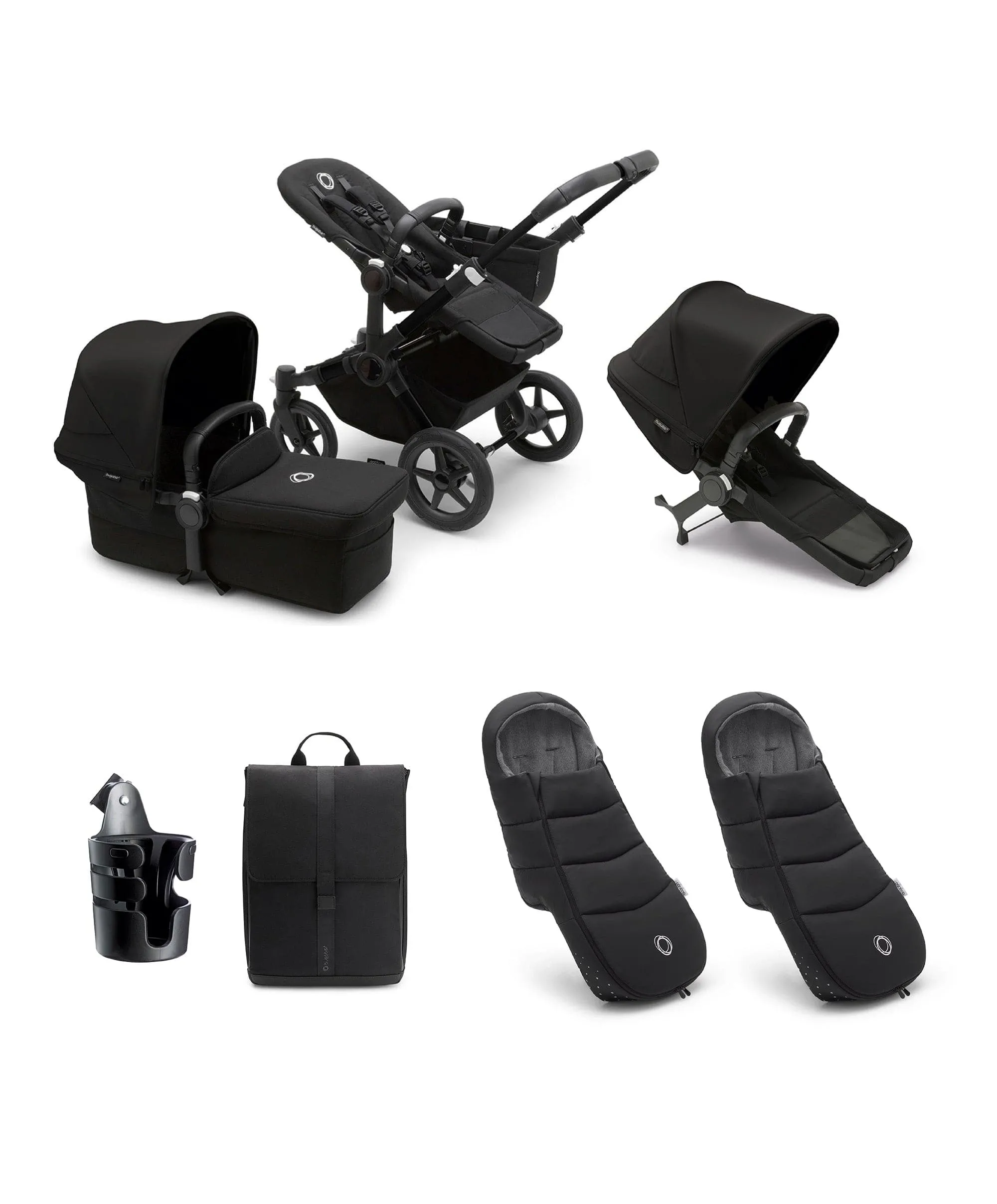 Bugaboo Donkey 5 Duo Pushchair Essential Bundle - Black
