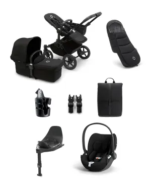 Bugaboo Donkey 5 Mono Complete Pushchair Ultimate Bundle with Cloud T Car Seat & Base - Black