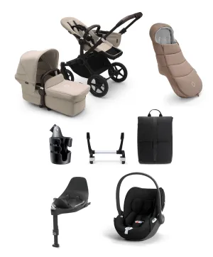 Bugaboo Donkey 5 Mono Complete Pushchair Ultimate Bundle with Cloud T Car Seat & Base - Taupe