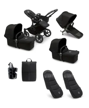 Bugaboo Donkey 5 Twin Pushchair Essential Bundle - Black