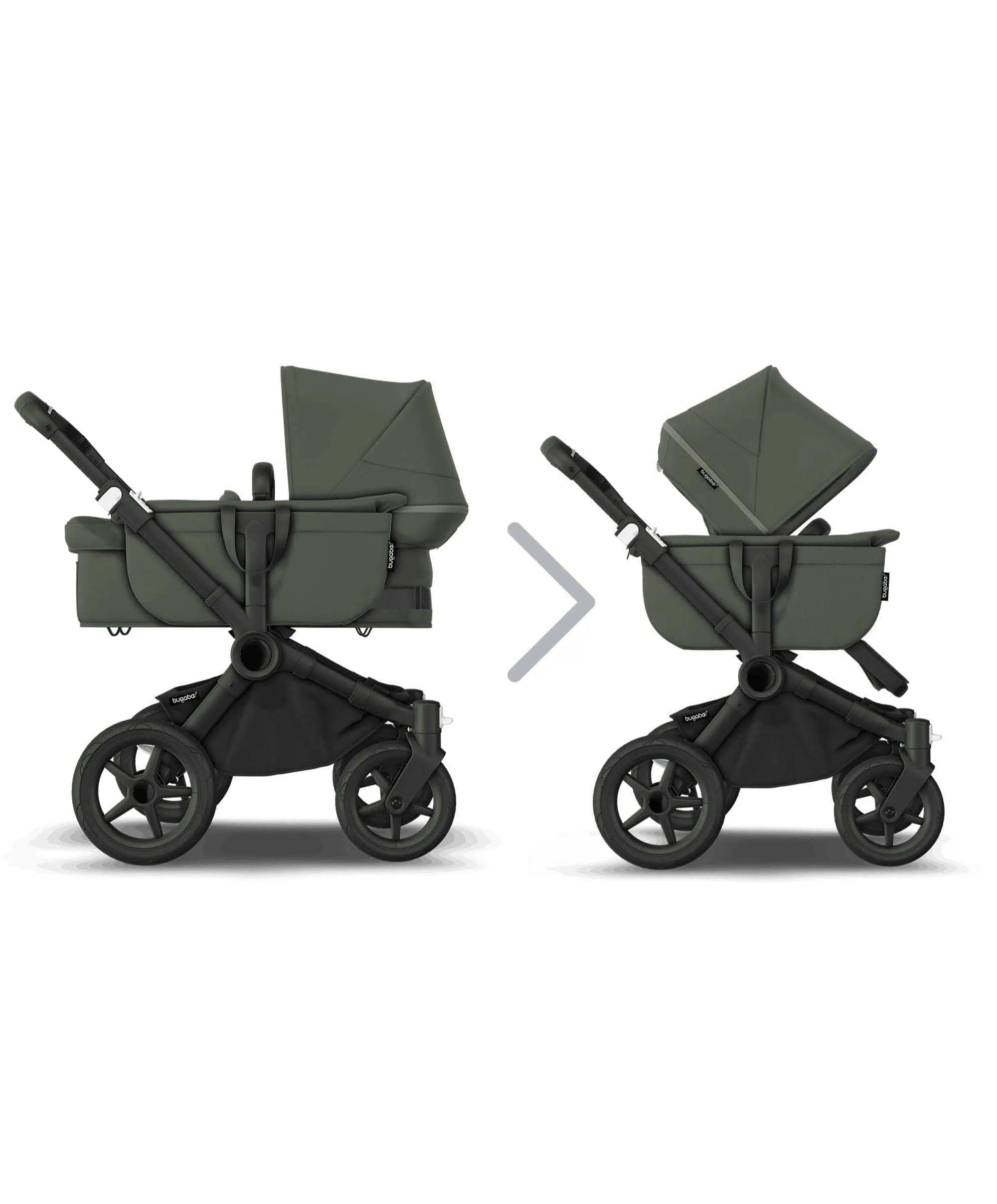 Bugaboo Donkey 5 Twin Pushchair Essential Bundle - Forest Green