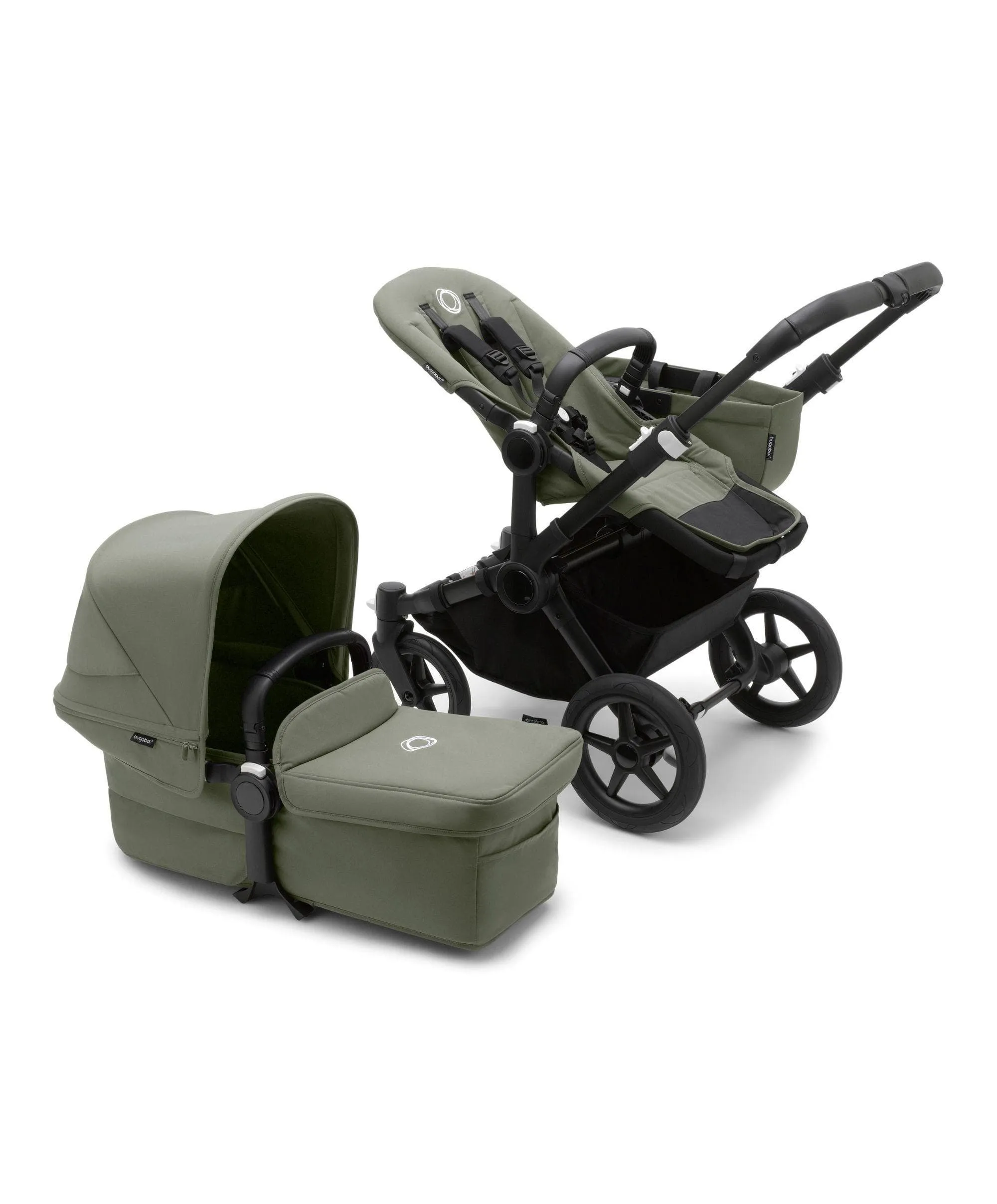 Bugaboo Donkey 5 Twin Pushchair Essential Bundle - Forest Green