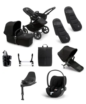 Bugaboo Pushchairs Bugaboo Donkey 5 Duo Pushchair Bundle with Cloud T Car Seat & Base - Black